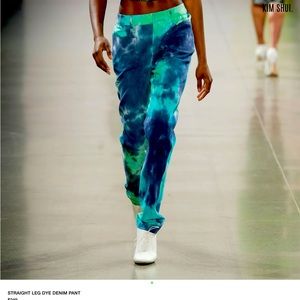 Kim Shui Tie Dye Denim Straight Leg Fit Pants M